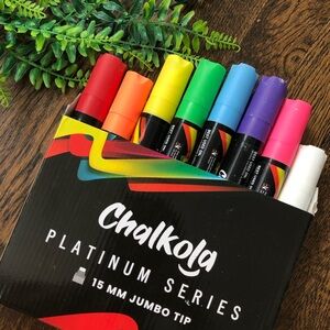 Chalkola Platinum Series Chalk Markers 15 MM Jumbo Tip